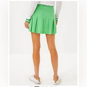 EUC Lilly Pulitzer® Monica Luxletic Skort fauna green performance gingham
